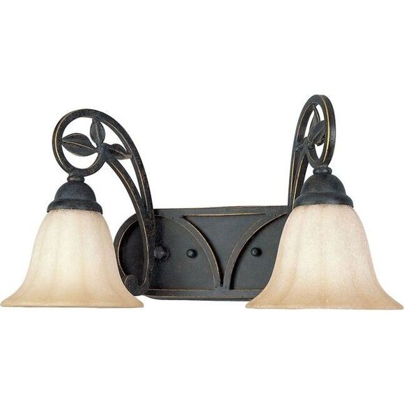 New Progress Lighting P2967-84 Le Jardin 2 Light Espresso Bath Vanity Light 2way - Picture 2 of 16